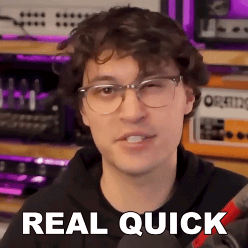 Man With Glasses Says Real Quick