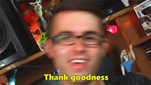 Man With Glasses Says Thank Goodness Yellow
