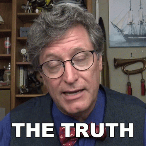 Man With Glasses Says The Truth In Front Of Boat Picture GIF