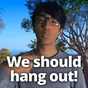Man with Glasses Says We Should Hang Out