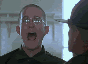Man With Glasses Screaming At Another Man GIF