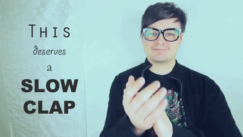 Man With Glasses Slow Clap