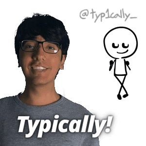 Man With Glasses Stick Figure Says Typically