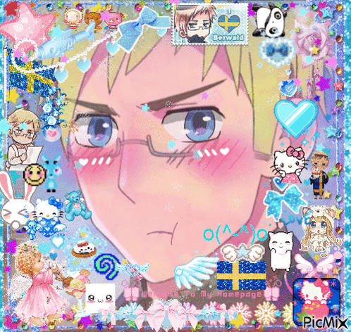 Man With Glasses Surrounded by Berwald Sticker