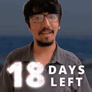 Man With Glasses Wearing 18 Days Left Shirt GIF