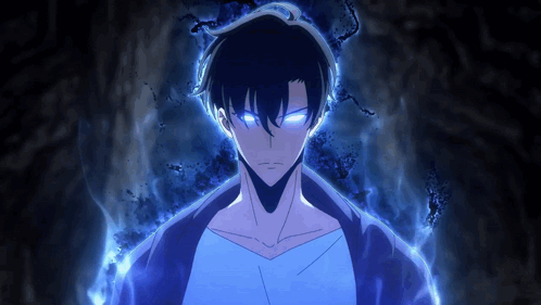 Man With Glowing Blue Eyes