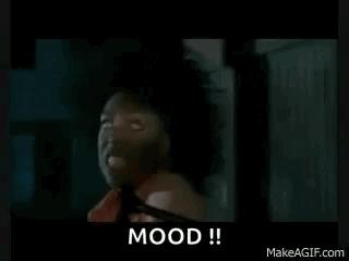 Man with Glowing Eyes Saying Mood
