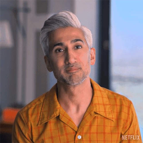 Man with Gray Hair and Beard in Yellow Orange Plaid Shirt
