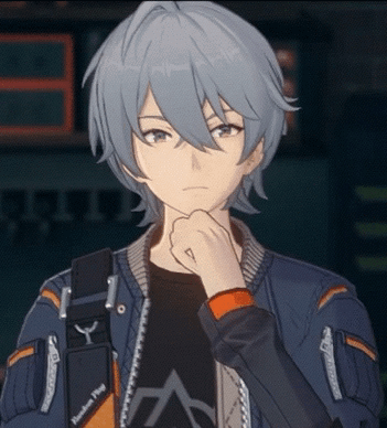 Man with Gray Hair Wearing Aoshima Flag Shirt