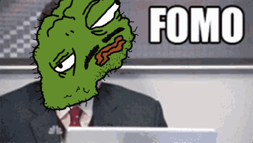 Man with Green Face and FOMO