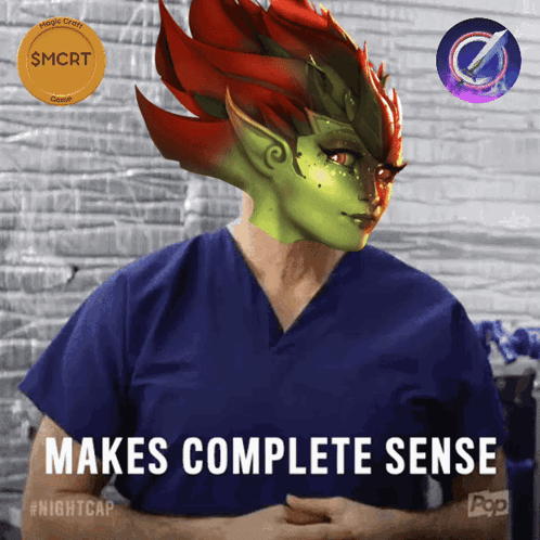 Man with Green Face Makes Complete Sense