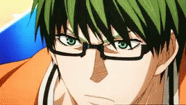 Man with Green Hair and Glasses