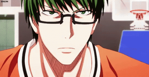 Man with Green Hair and Glasses