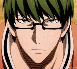 Man with Green Hair and Glasses