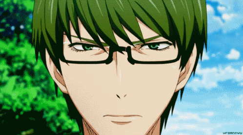 Man with Green Hair and Glasses