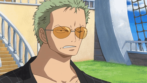 Man With Green Hair And Sunglasses GIF