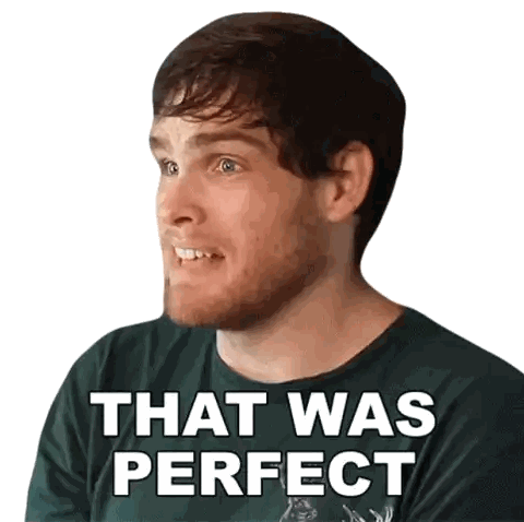 Man With Green Shirt That Says That Was Perfect