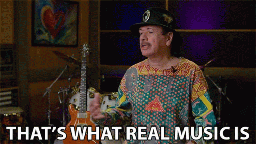 Man With Guitar: That's What Real Music Is Drums
