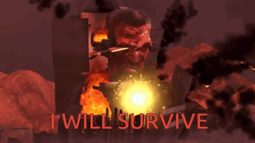 Man With Gun Saying I Will Survive