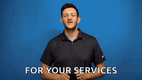 Man With Hands Folded Thank You for Your Services