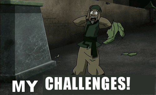 Man With Hands on Head Saying My Challenges