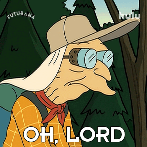 Man with Hat and Glasses Saying Oh Lord