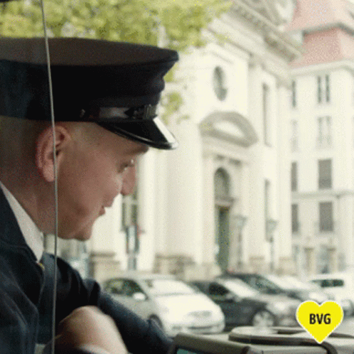 Man with Hat and Yellow Heart Saying BG