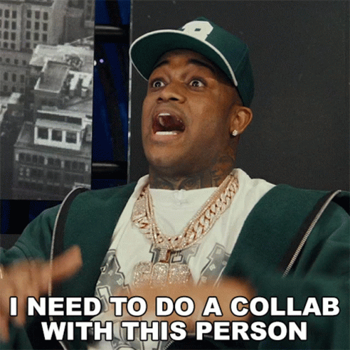 Man With Hat Saying Need Collab With This Person