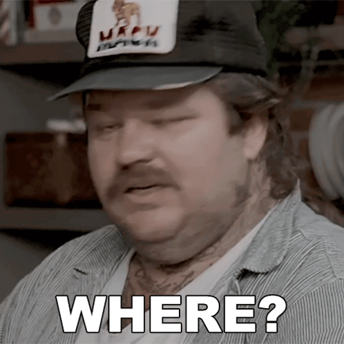 Man With Hat Saying Where GIF