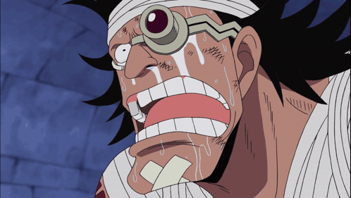 Man With Head Bandage Crying