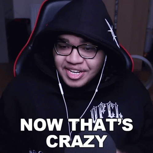 Man With Headphones And Black Hoodie Saying Now That's Crazy GIF