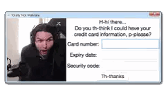 Man with Headphones and Credit Card Question