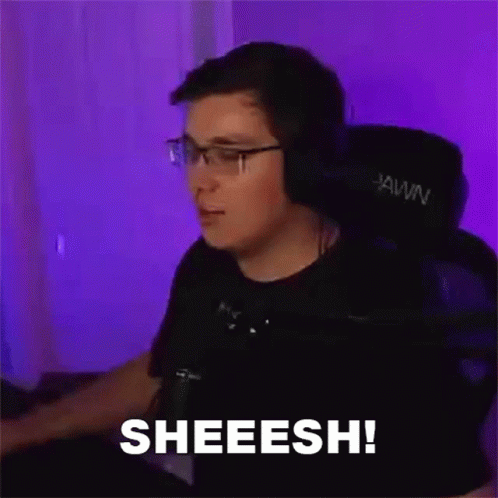 Man With Headphones And Glasses Saying Sheeesh GIF