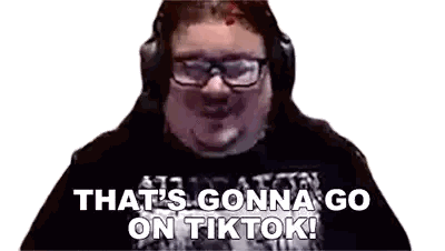 Man with Headphones and Glasses Saying That's Gonna Go on TikTok