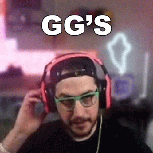 Man With Headphones and Glasses Says GG