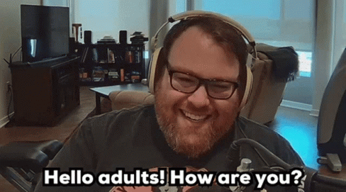 Man with Headphones and Glasses Says Hello