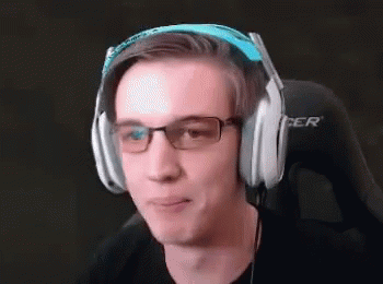 Man with Headphones and Glasses Smiling Funny Face