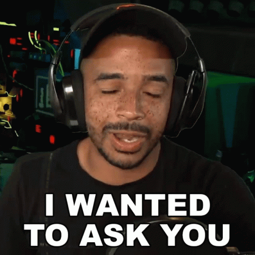 Man With Headphones And Hat I Wanted To Ask You GIF