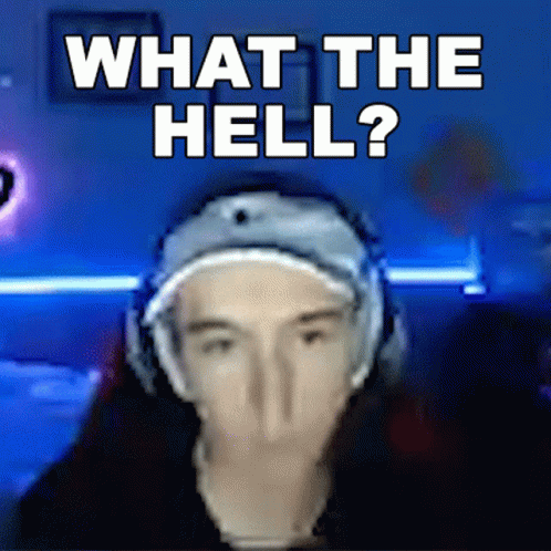 Man With Headphones And Hat Saying What The Hell GIF