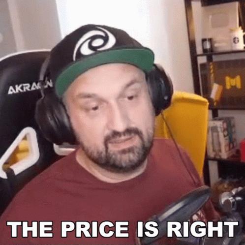 Man With Headphones and Hat Says The Price Is Right