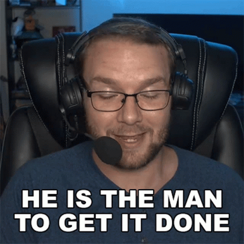 Man With Headphones And Microphone Says Get It Done GIF