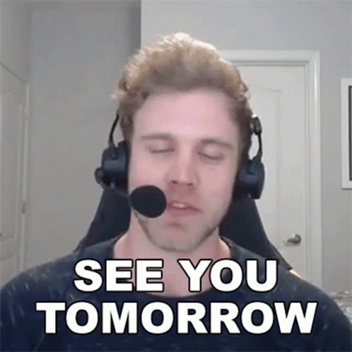 Man With Headphones And Microphone Says See You Tomorrow GIF