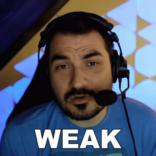Man With Headphones and Microphone Weak