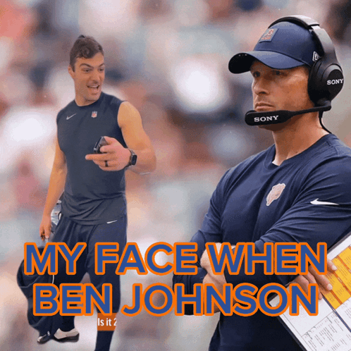 Man With Headphones And Sony Microphone In Front Of Scoreboard GIF