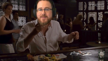 Man with Headphones at Bar Insiders