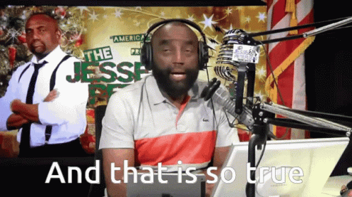 Man With Headphones At Microphone Saying And That Is So True GIF