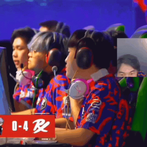 Man With Headphones In Front Of Computer Sign 0-4 GIF