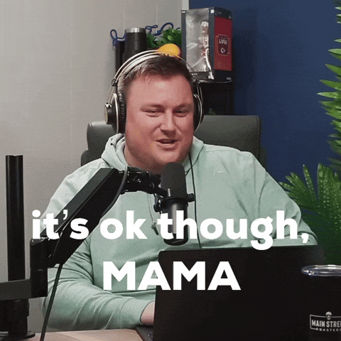 Man With Headphones Mic It's Ok Though Mama GIF