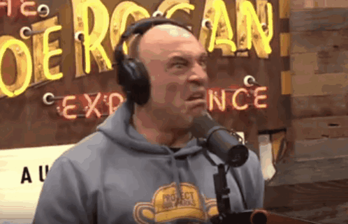 Man with Headphones on Mic Saying Oergan Experience