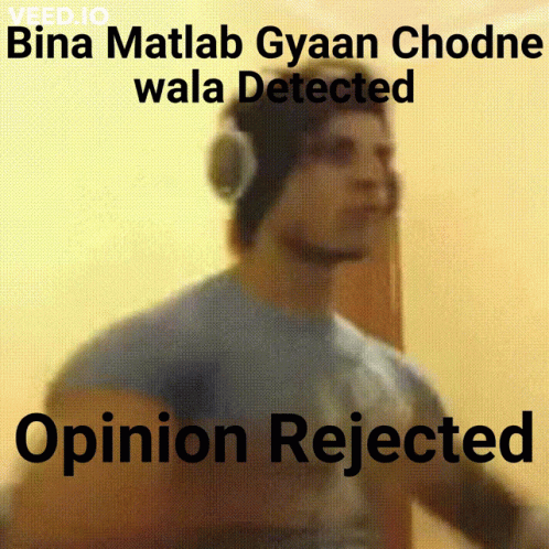 Man With Headphones Opinion Rejected GIF